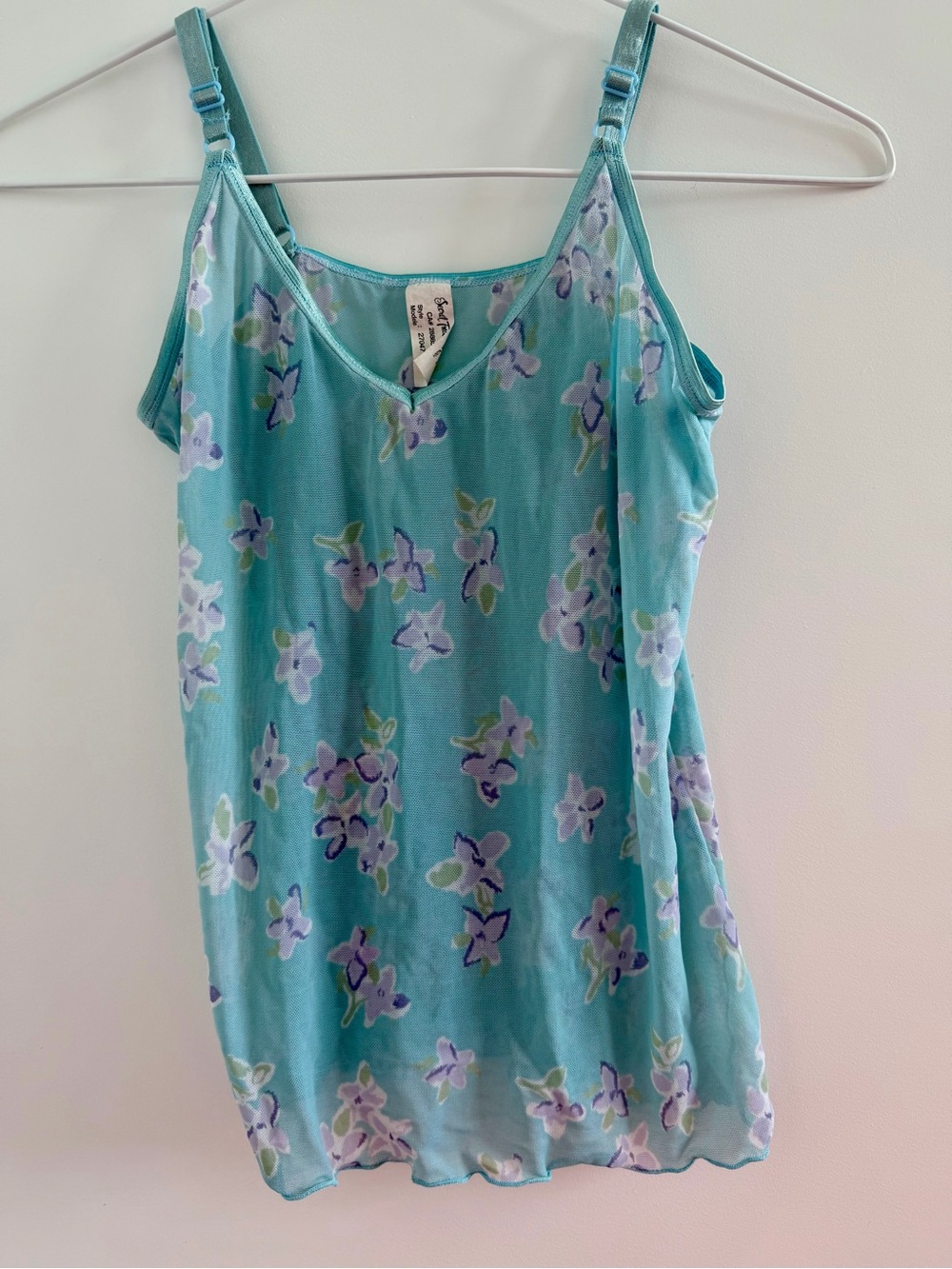 Secret Treasures Aqua Floral Camisole